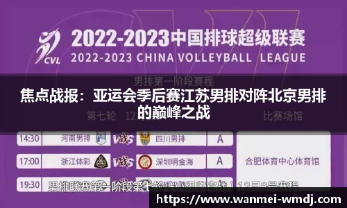 焦点战报：亚运会季后赛江苏男排对阵北京男排的巅峰之战